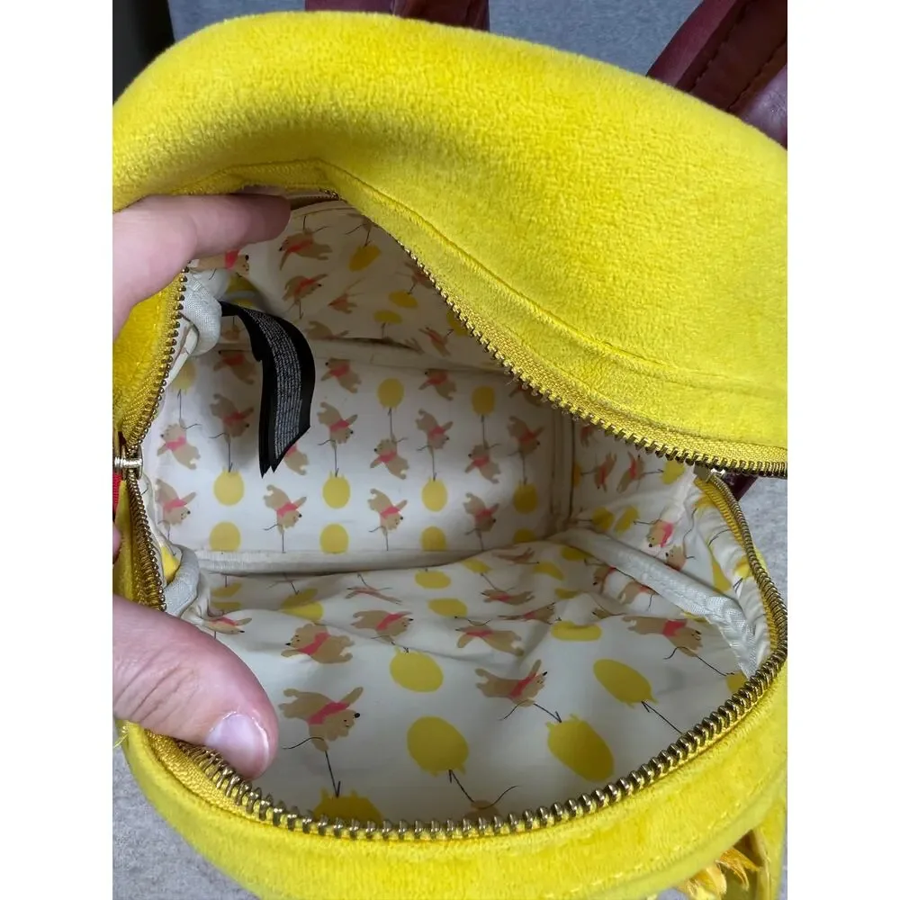 Loungefly Disney Winnie the Pooh Floral Crown Flocked Mini Backpack